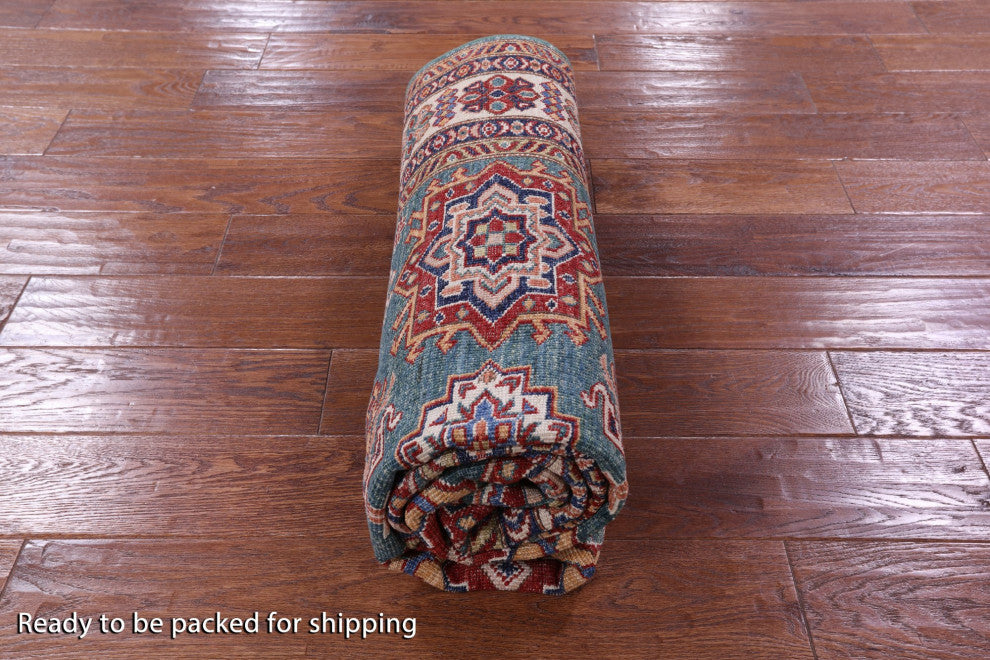 4' 11" X 6' 6" Super Kazak Hand Knotted Rug Q10356