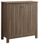 Benzara BM160228 Sophisticated Wooden Shoe Cabinet, Gray