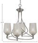 Capri 4-Light Chandelier, Brushed Nickel/Silver Textured