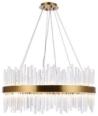 Dallas 18-Light Chandelier in Gold with Clear Royal Cut Crystal