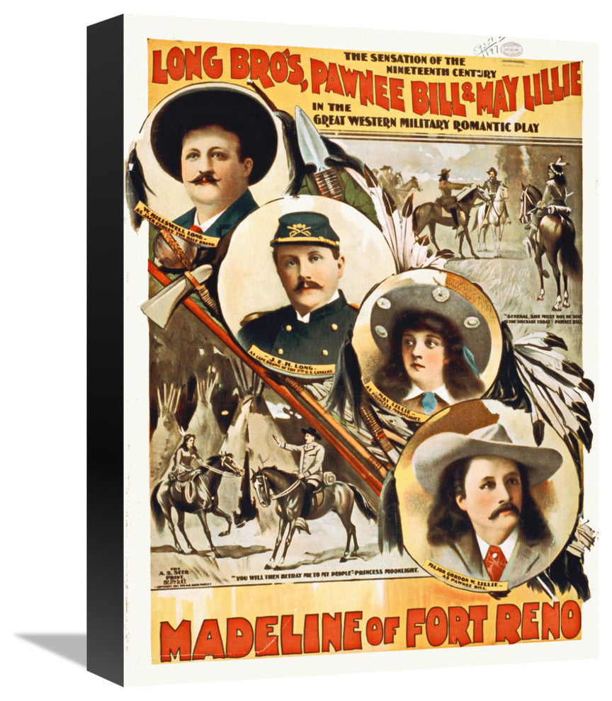 Long Bro's, Madeline Of Fort Reno The Sensation Of The 19Th Century, 12x16