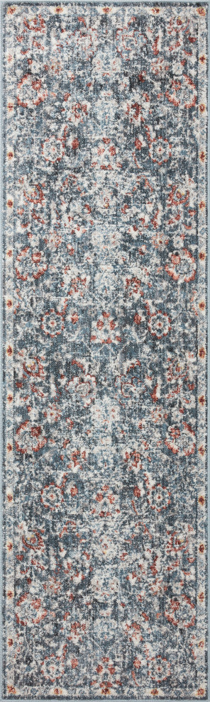 Loloi II Cassandra Blue / Rust 2'-6" X 10'-0" Area Rug