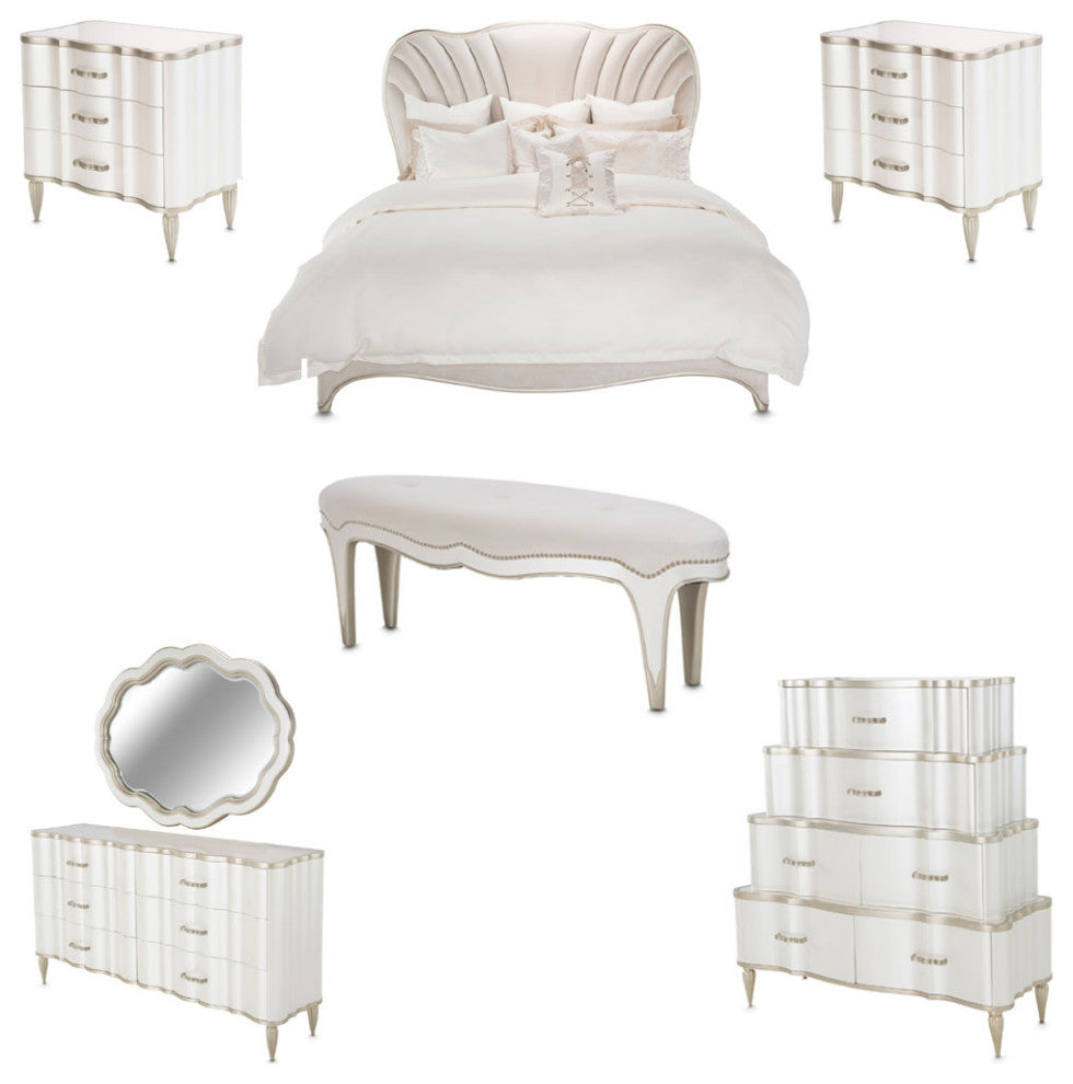 AICO Furniture London Place 7 Piece Queen Bedroom Set