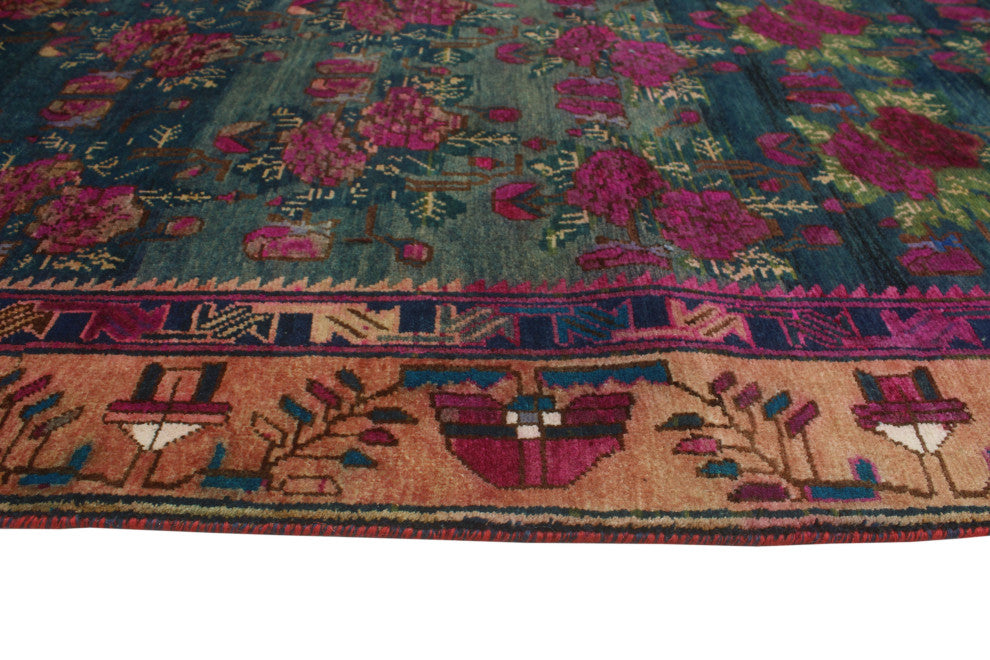 Fine Vintage Distressed Kulwa Blue Rug
