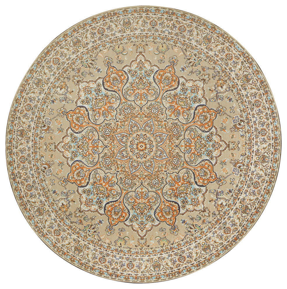 My Magic Carpet Kenya Beige Rug, 6'x6'