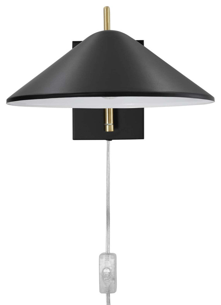 Journey 7" Swing Arm Wall Sconce Black -5296