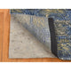 Blue Repetitive Rosette Design Silk With Wool Hand Knotted Runner Rug 2'8"x9'1"