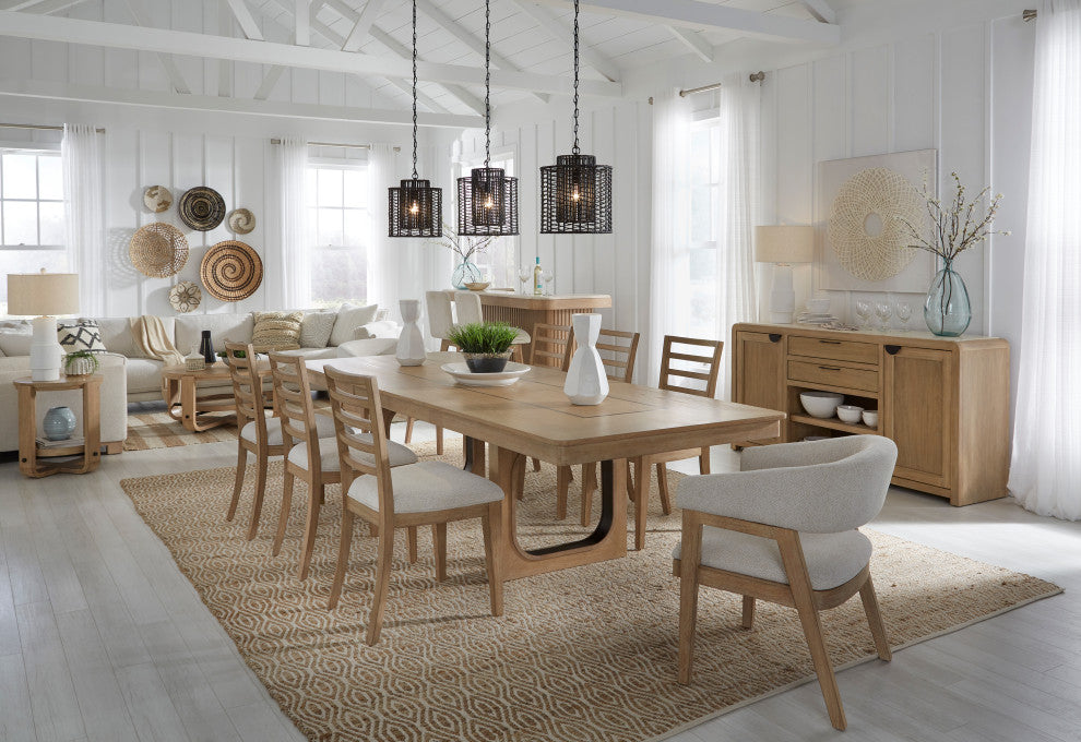 Parker House Escape Dining 84 In. Extendable Table With 8 Chairs and Server