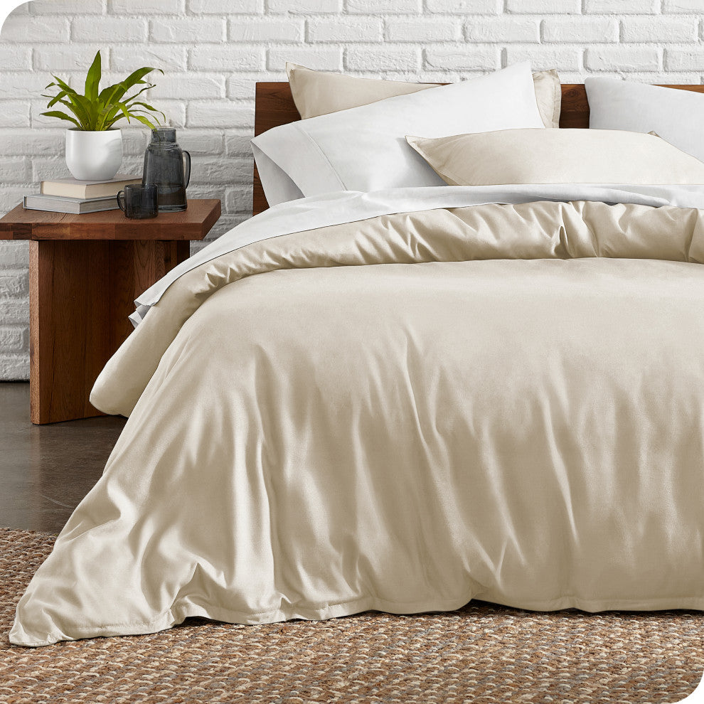 Bare Home Microfiber Duvet Cover & Sham Set, Sand, King