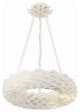 Crystorama Broche 6 Light Matte White Chandelier