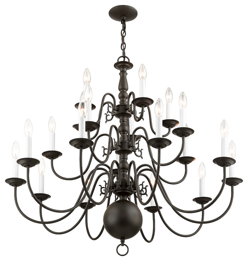 Williamsburgh Chandelier, Bronze, Bronze