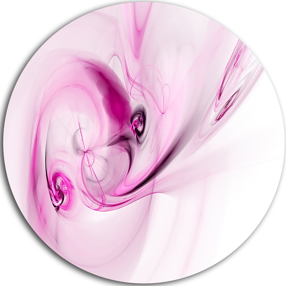 Spiral Nebula Space Magenta, Abstract Digital Disc Metal Wall Art, 23"