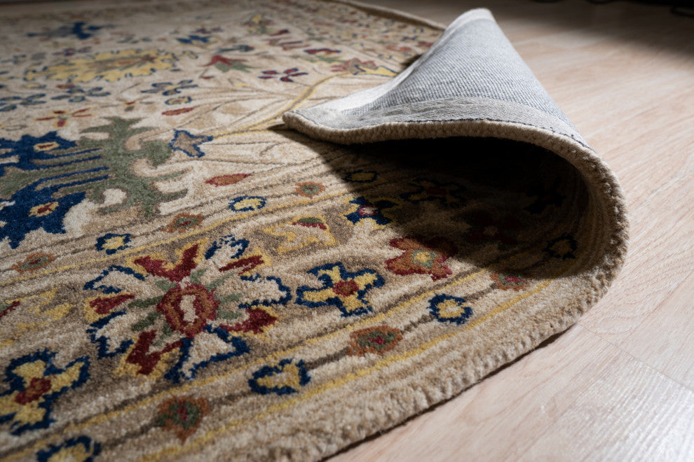 EORC Ivory Hand-Tufted Wool Morris Rug 7'9x9'9