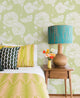 Peony Peel and Stick Vinyl Wallpaper, Lime Green, 24"w X 60"h
