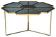 Geometric Floral Glass Coffee Table
