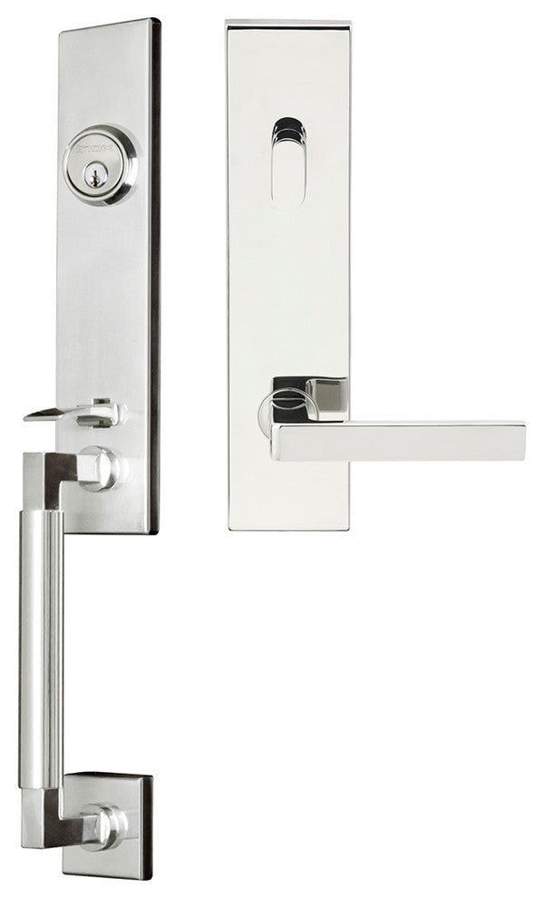 Tokyo Lever, Tubular Dummy Handleset, Right Hand, Polished Stainless Steel
