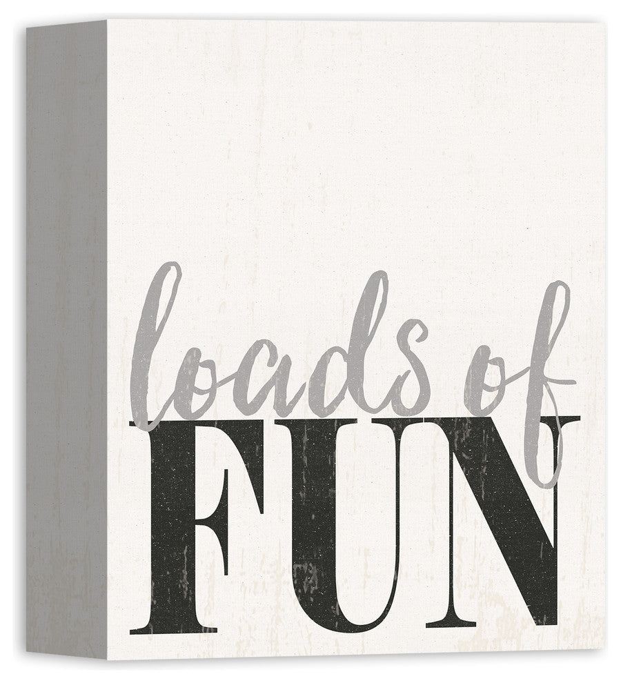 Loads of Fun Laundry Room Wall Art, 8x10, Canvas