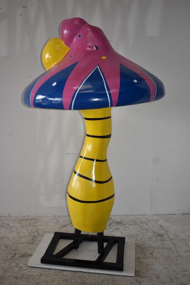 Happy Giant Mushroom Made of Resin for Outdoors Indoors Size: 43" x 43" x 68"H