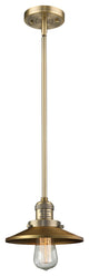 Railroad 1-Light LED Mini Pendant, Brushed Brass