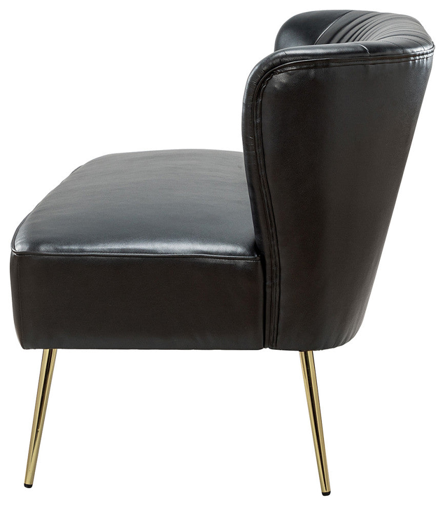 47" Comfy Loveseat, Black