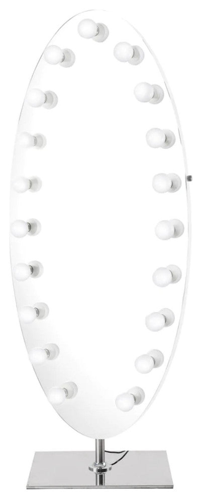 Heiress Full Length Vanity Mirror, White, Led Strip Light
