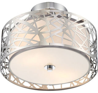 Abode 2-Light Semi-Flush Mount, Polished Chrome