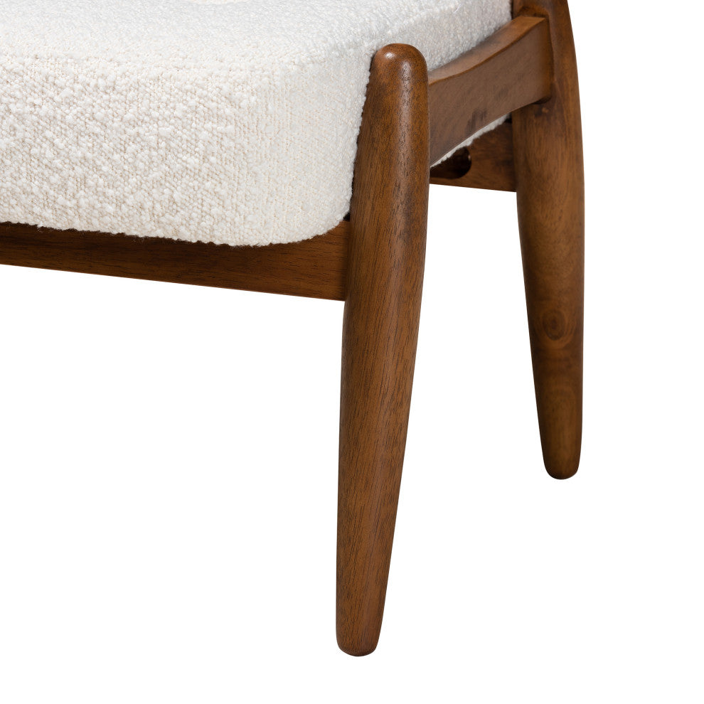 Ester Cream Boucle Ottoman Footstool