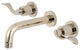 Kingston Brass 2-Handle Wall Mount Bathroom Faucet, Polished Nickel