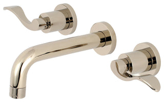 Kingston Brass 2-Handle Wall Mount Bathroom Faucet, Polished Nickel