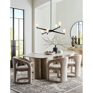 Tosca Collection Six-Light Luxe Chandelier, Matte Black