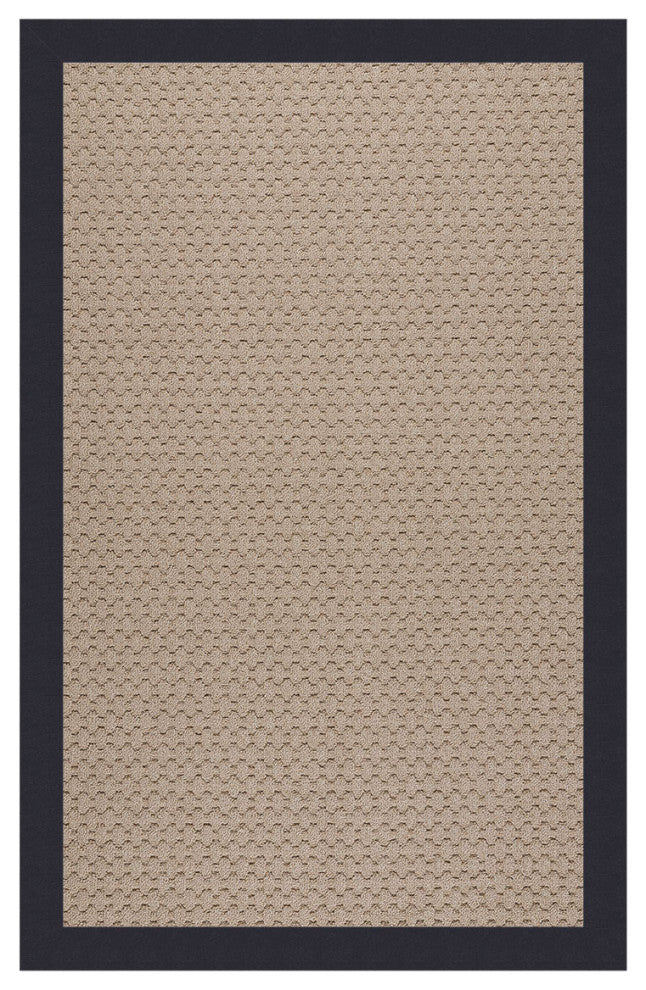 Zoe-Grassy Mountain Machine Tufted Rectangle Rug, Dark Navy, 9'x12'