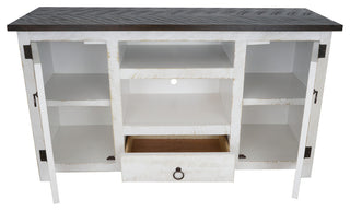 Eagle FarmHouse/Rustic 57" Entertainment Console With Open Storage/Drawer