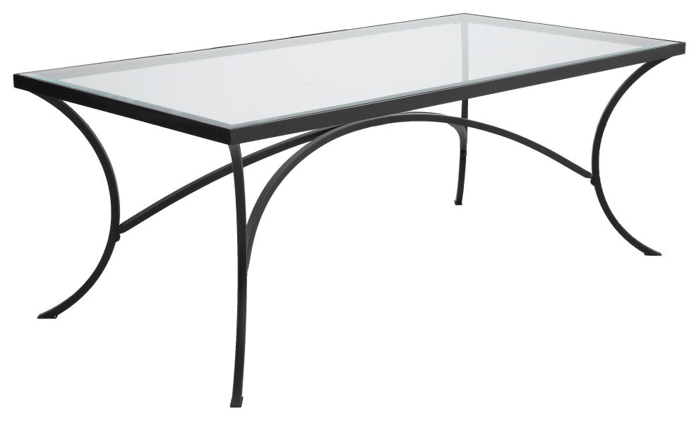 Uttermost 22909 Alayna Black Metal/Glass Coffee Table