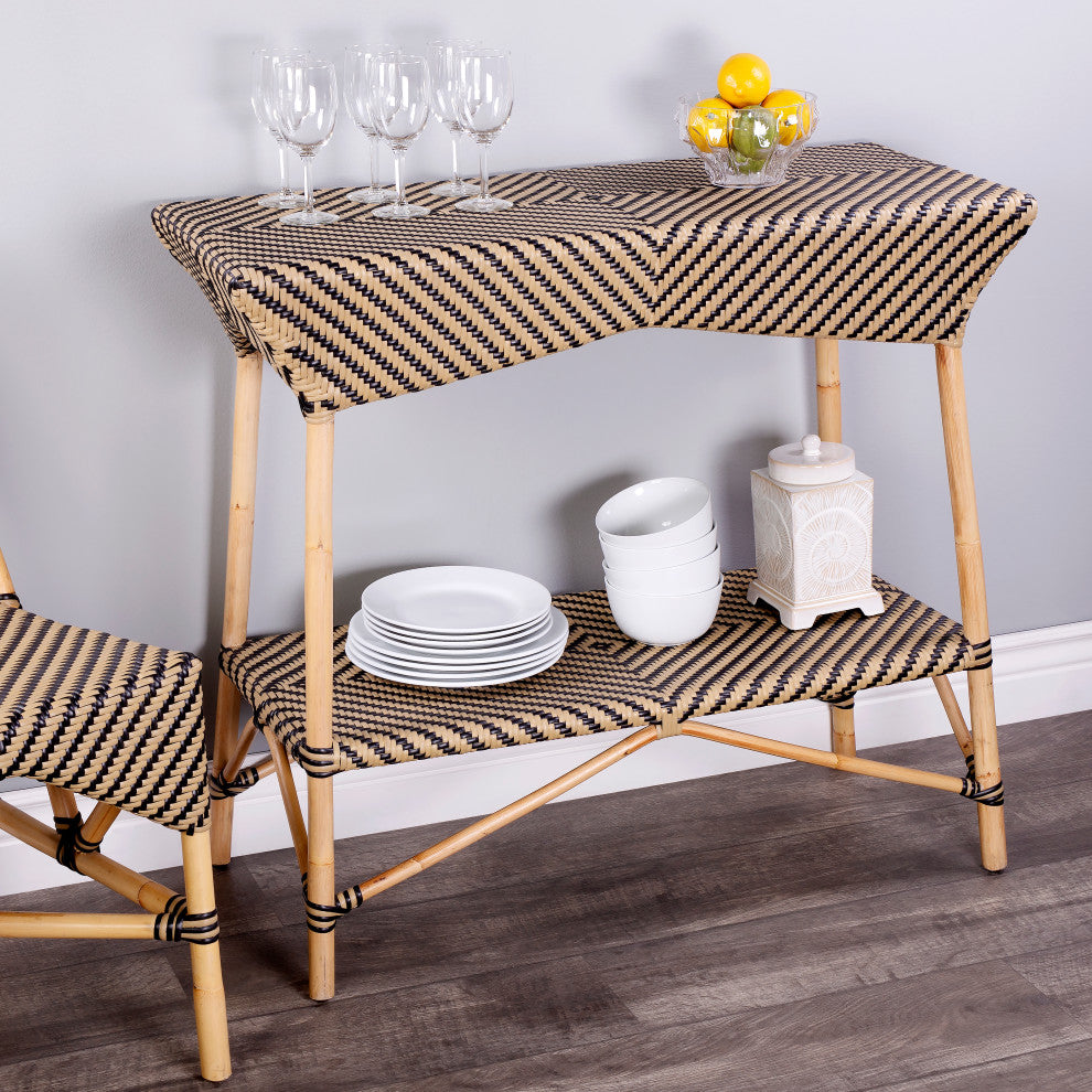 Butler Ciel Brown Rattan Bar Cart