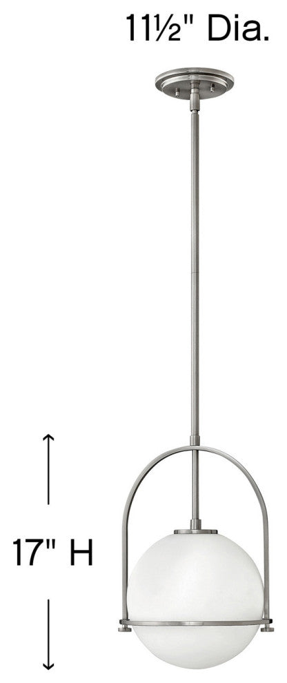 Hinkley Somerset Pendant Light, Brushed Nickel, Medium