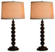 Set of 2 Stacked Ball Table Lamps, Oil-Rubbed Bronze