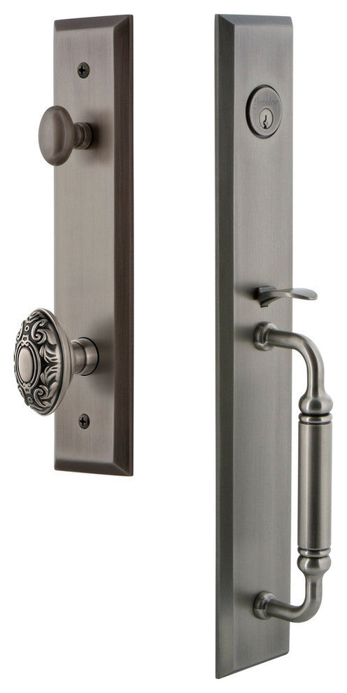 Fifth Avenue 1-Piece Dummy Handleset, C Grip and Grande Victorian Knob, 849515