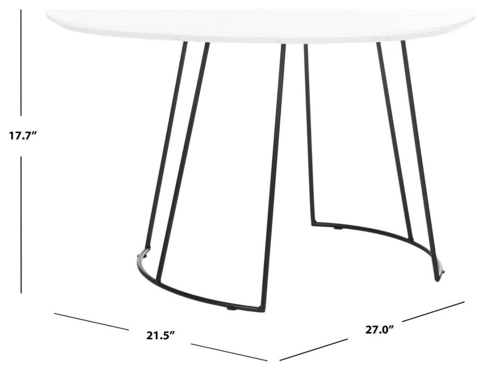 Safavieh Brooks Side Table, White/Black