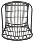 Barrister Outdoor Wicker Accent Chairs, Set of 2, Dark Gray