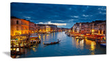"Grand Canal at Night Venice" Canvas Print