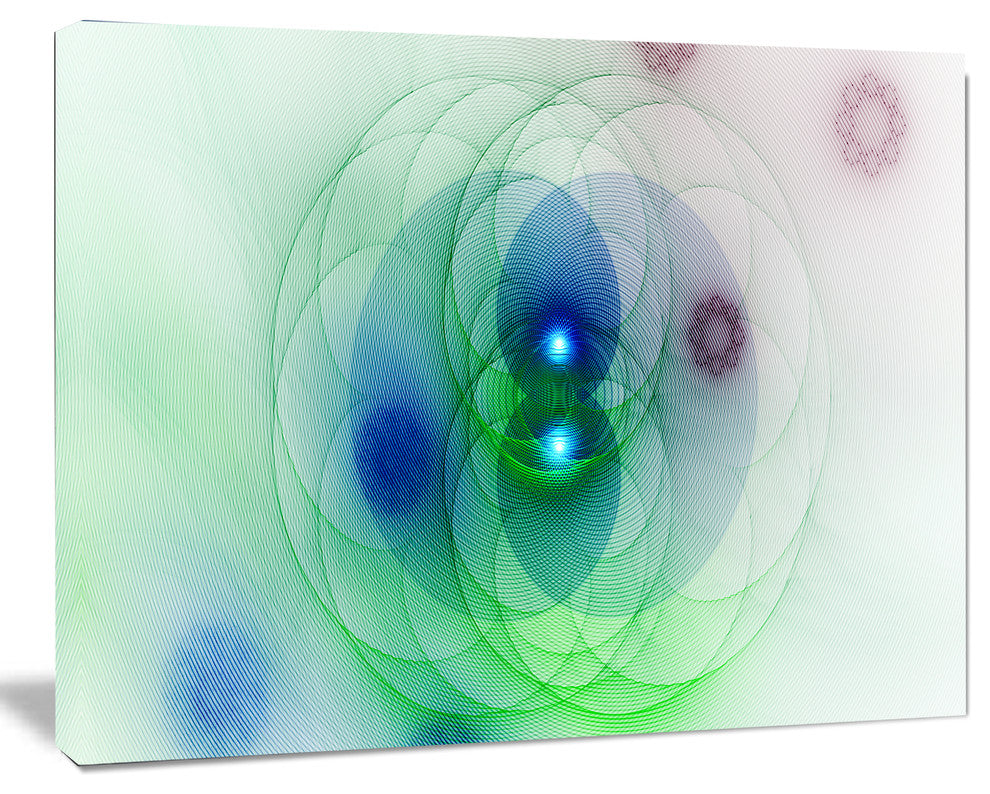 Merge Colored Spheres., Abstract Canvas Art Print, 60x40