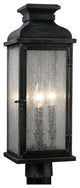 2-Light Outdoor Post, Dark Weathered Zinc