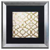 Color Bakery 'Moroccan Gold II', Silver Frame, Black Mat, 16x16