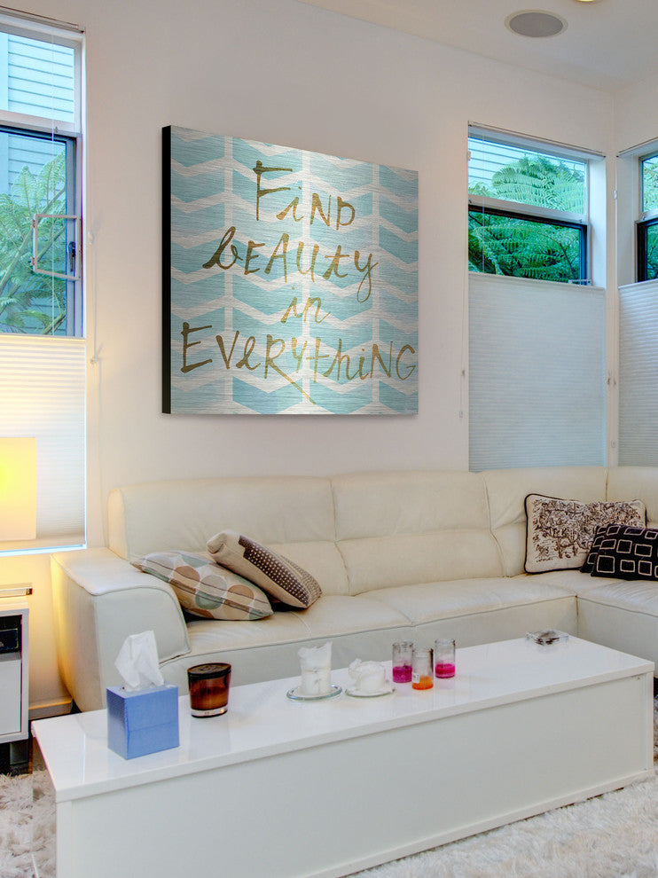 "Find Beauty in Everything" Print on Brushed Aluminum