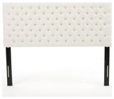 GDF Studio Annecy Diamond Tufted Fabric Queen/ Full Headboard, Ivory