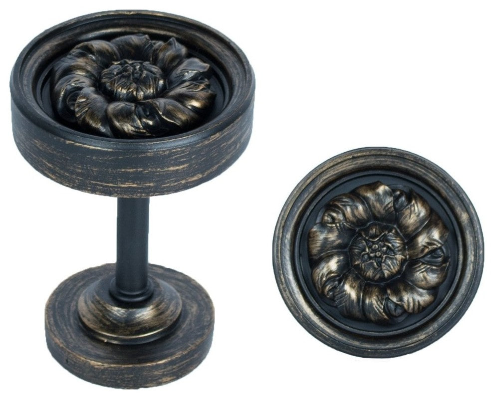 Petros Drapery Holdback Medallion, Burnt Gold