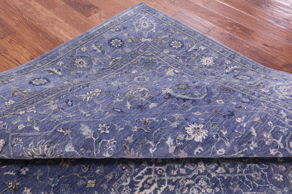 8' 0" X 10' 1" Persian Heriz Serapi Hand Knotted Wool & Silk Rug - Q15538