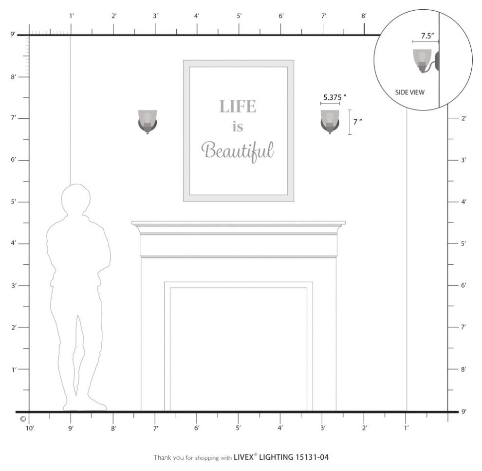 Montgomery 1 Light Black Vanity Sconce
