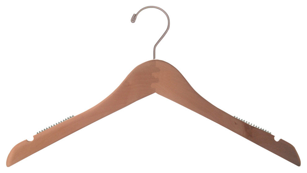 Petite Unfinished Jacket Hanger With Non-Slip Shoulder Grips, Box of 25