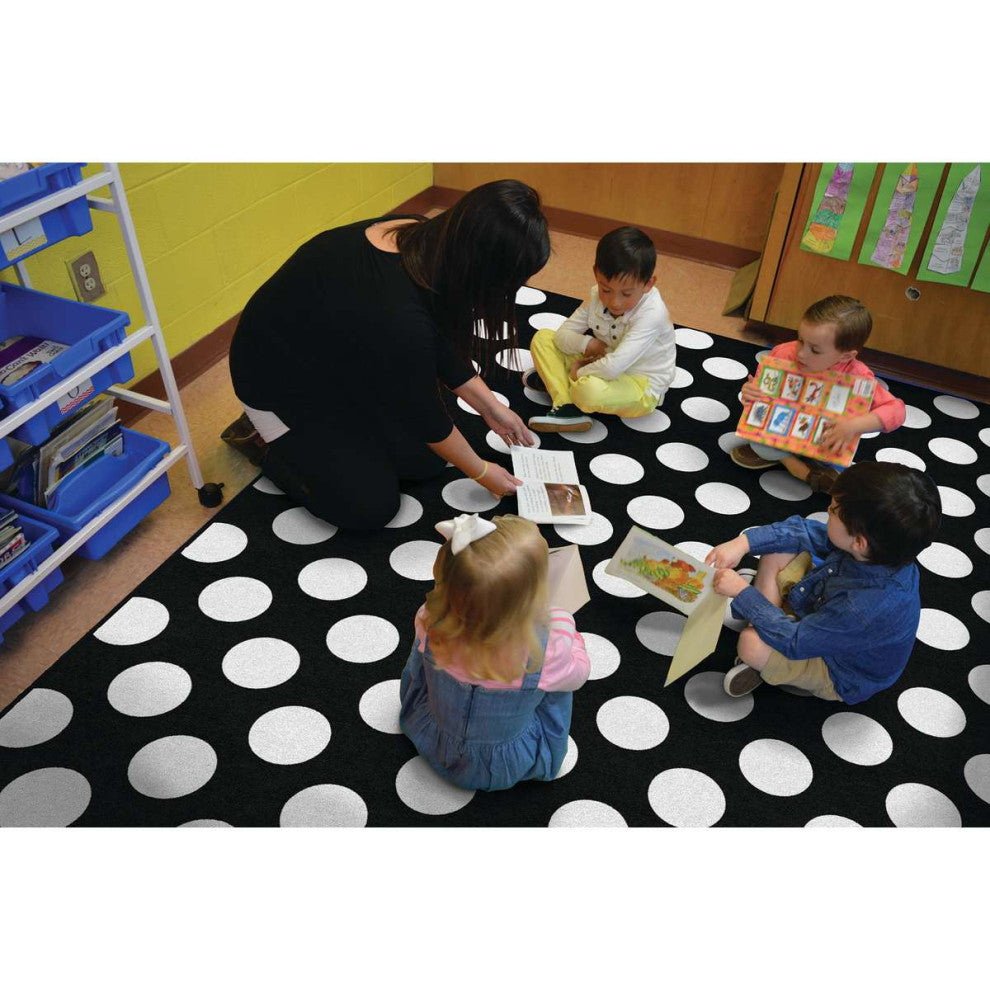 Flagship Carpets CA1999-44SG Simply Stylish Black/White Polka Dot